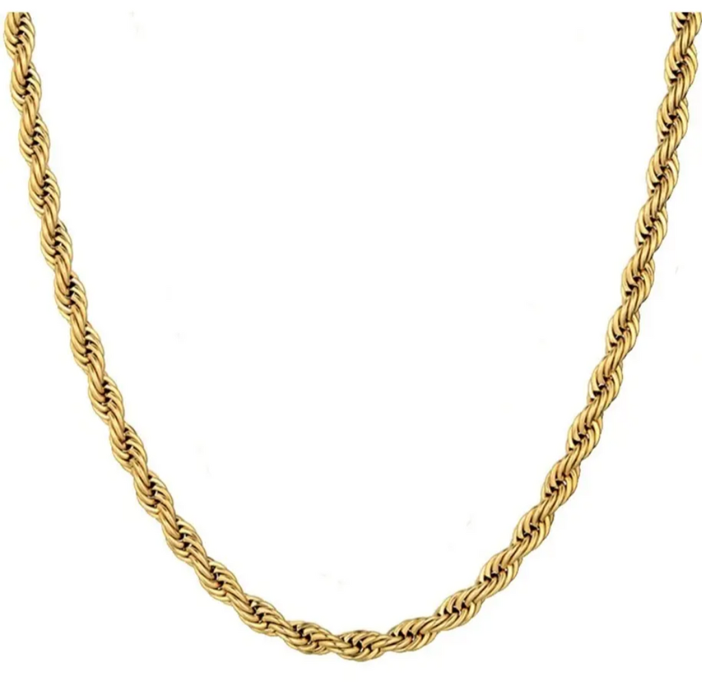 Cadena Torsal 50cm 4mm de acero inoxidable en diseño elegante y sofisticado para hombre y mujer.