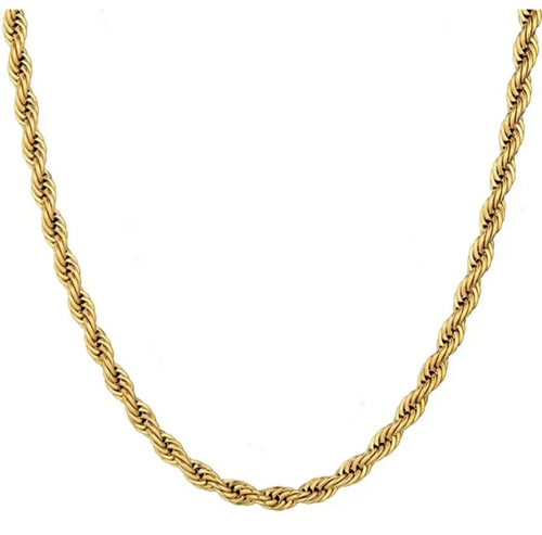 Cadena Torsal 50cm 4mm de acero inoxidable en diseño elegante y sofisticado para hombre y mujer.