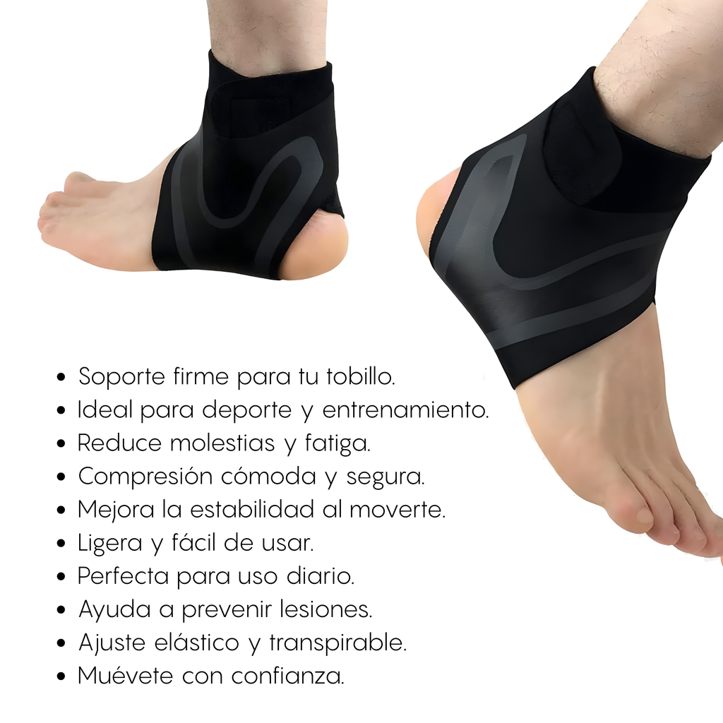 Tobillera de Compresión Deportiva que proporciona soporte firme y comodidad para prevenir lesiones y mejorar estabilidad.